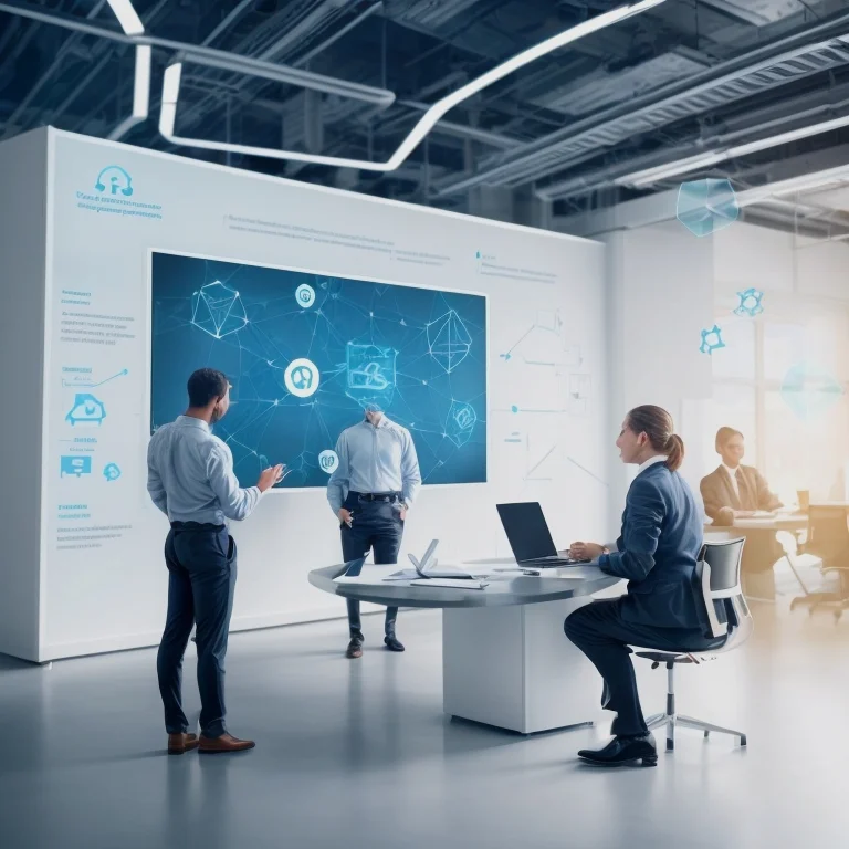 Team arbeitet an KI-Projekt